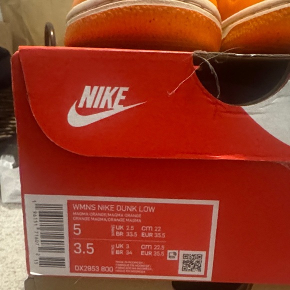 Nike Bright Orange Low-Top Sneakers - Picture 3 of 5
